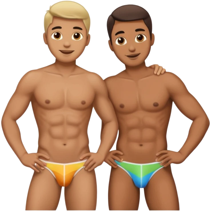 Gay men in thong emoji