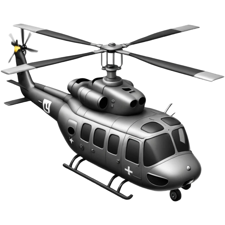 WW2 style helicopter with smoke emoji