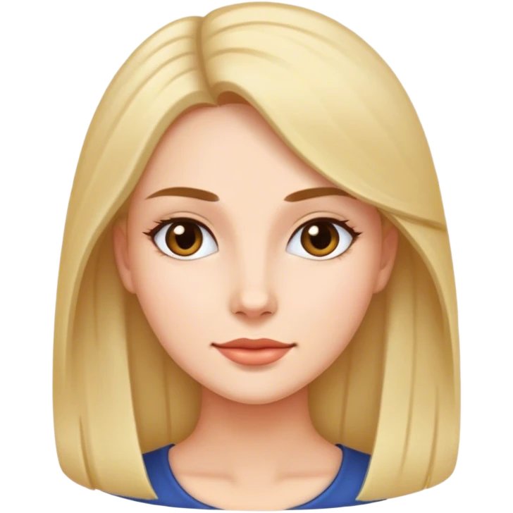 femme cheveux lisse  emoji