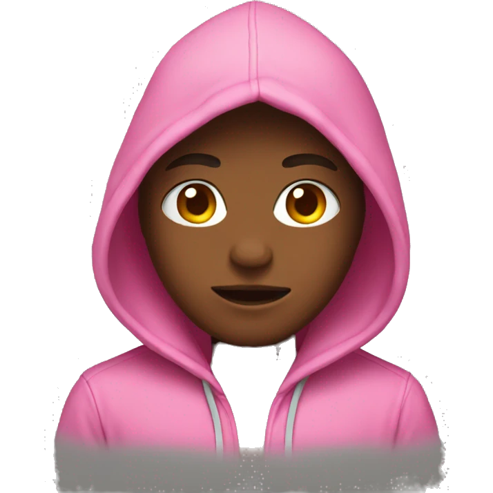 pink skin with hoodie emoji