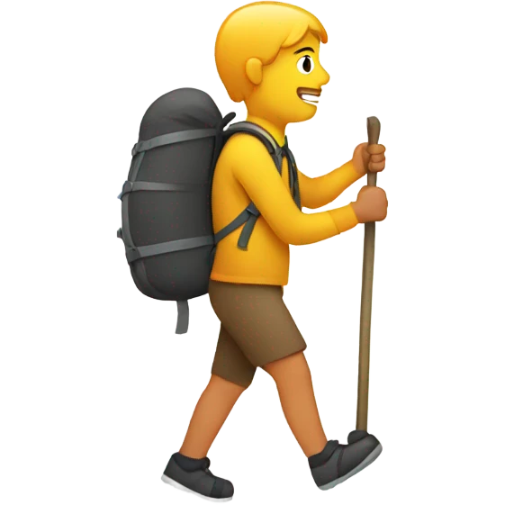 person hiking  emoji