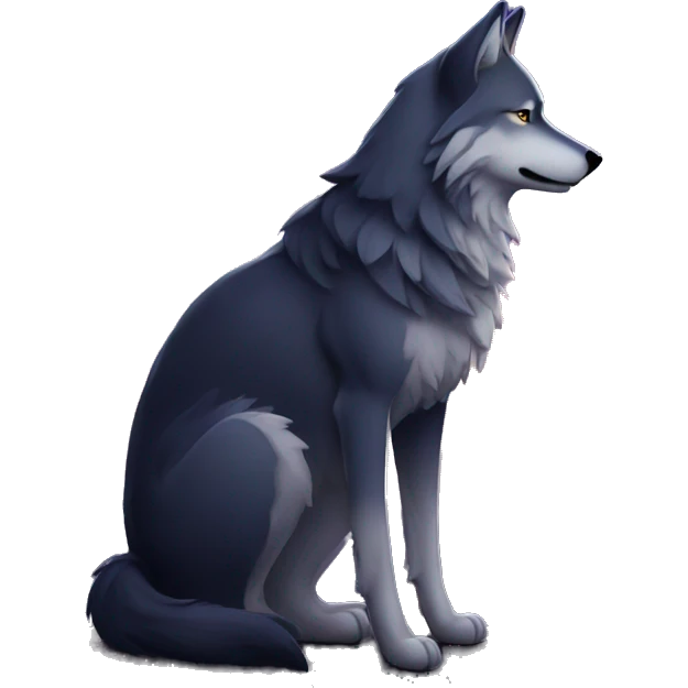 lone wolf twilight moon emoji