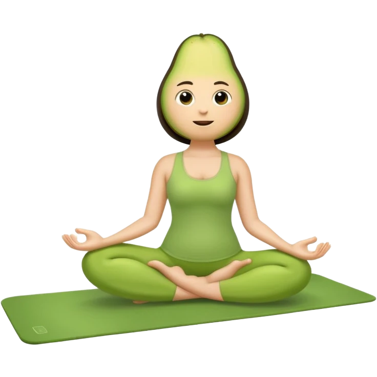 Avocado doing yoga emoji