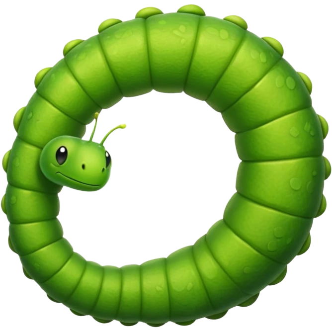Inchworm with arch emoji