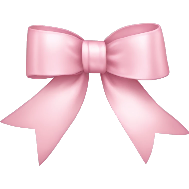 light pink ribbon bow emoji
