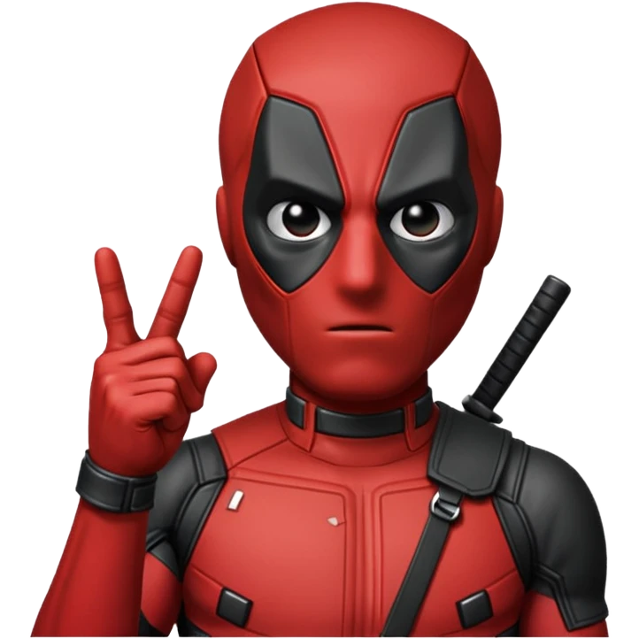 deadpool with middle finger  emoji