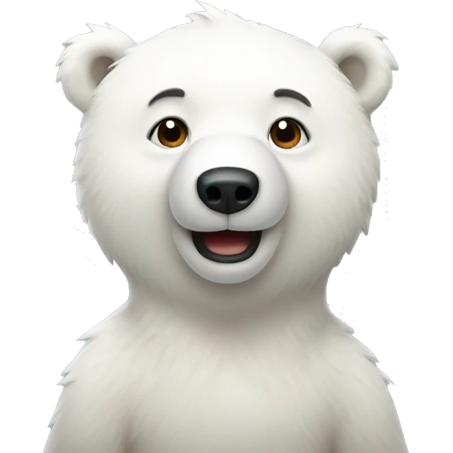 Polar bear cute emoji