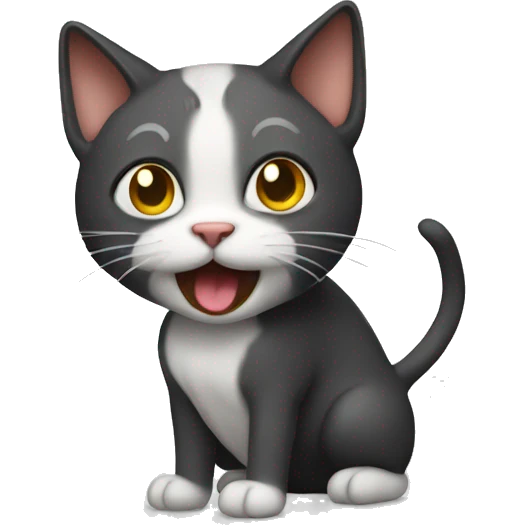 cat going pee emoji