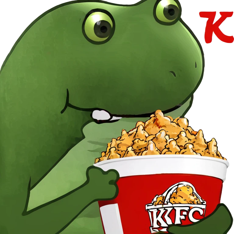 holding a bucket of kfc chicken emoji