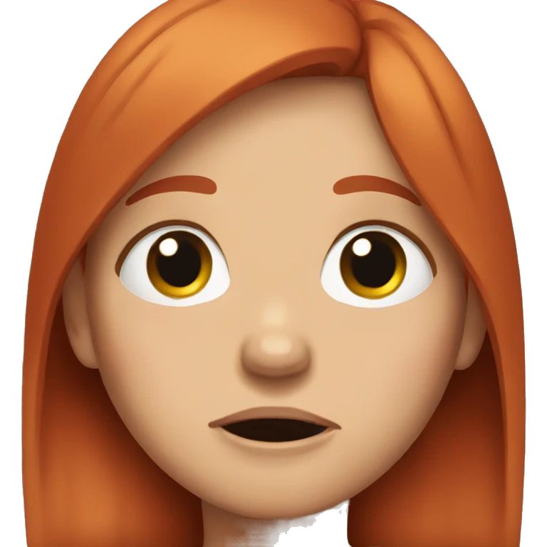 Red-haired crying girl emoji
