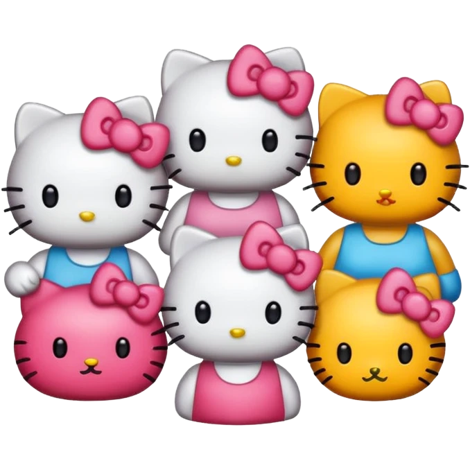 hello kitty stickers emoji