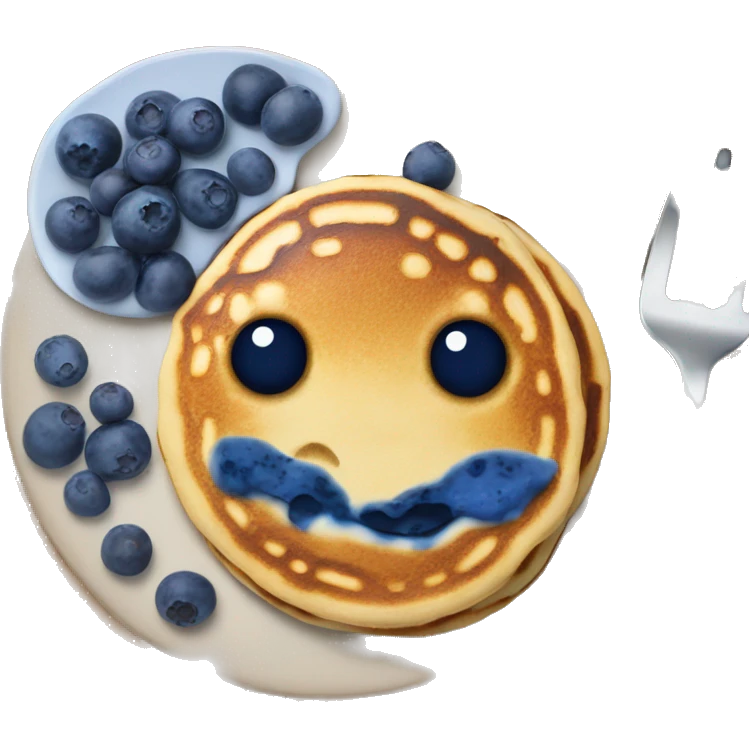 Blueberry pancakes  emoji
