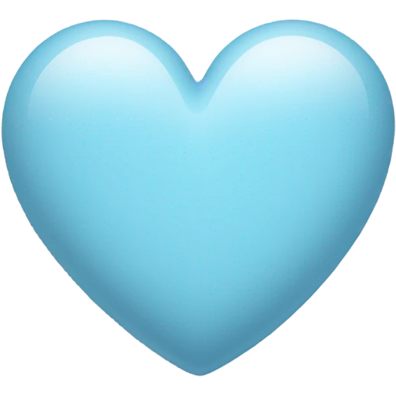 Pastel blue heart emoji