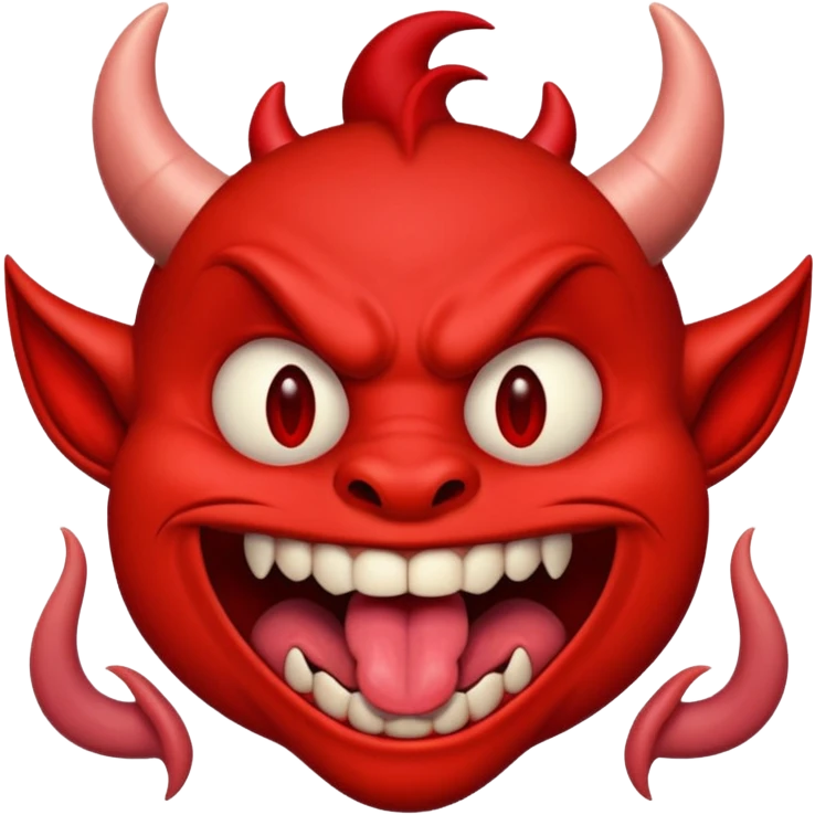 Demon with tongue out emoji