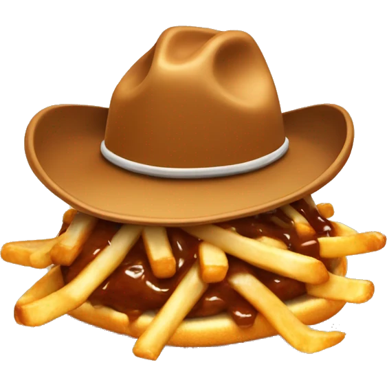 Poutine with cowboy hat emoji