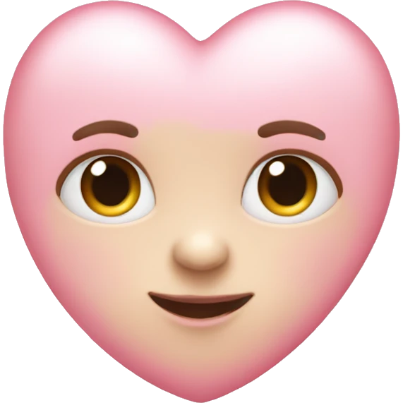 Baby pink love heart emoji