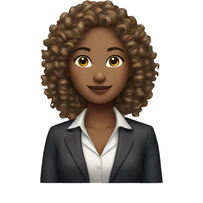 Corporate Girly curly hair emoji