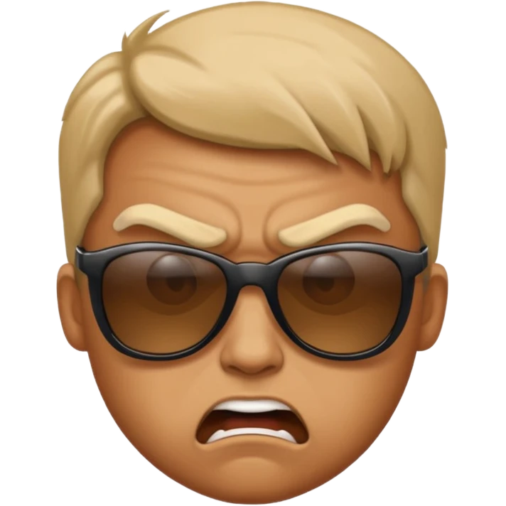 Angry face with sun glasses emoji