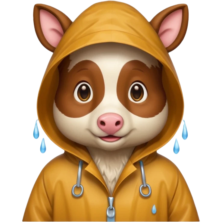 Raincoat Farm Animal emoji