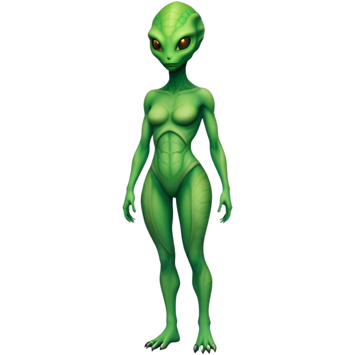 reptilian alien woman, full body, full figure emoji