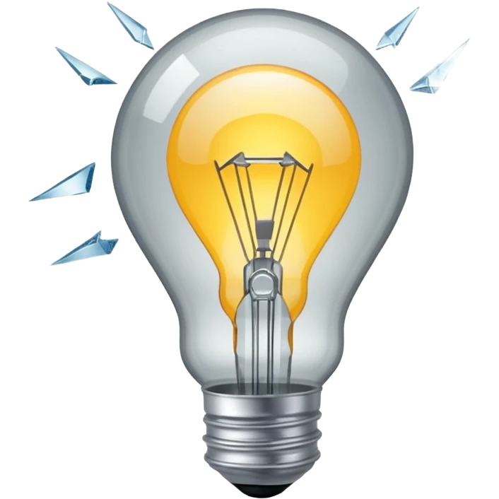 broken light bulb emoji