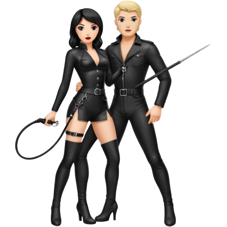 One Dominatrix whipping man  emoji