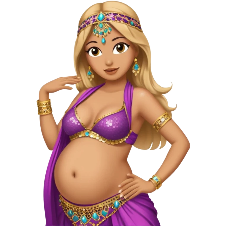 pregnant bellydancer  emoji