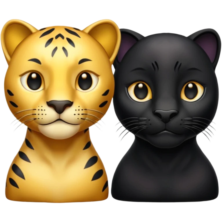 Quieronun emoji de una pantera color dorada y otra color negra, pueden ser separadas o juntas segun sea tu tecnologia para q salgan muy bonitas pero es para ponerlo en mi teclado y poder usarlo en escritura asi a debe ser en formato para escritura emoji