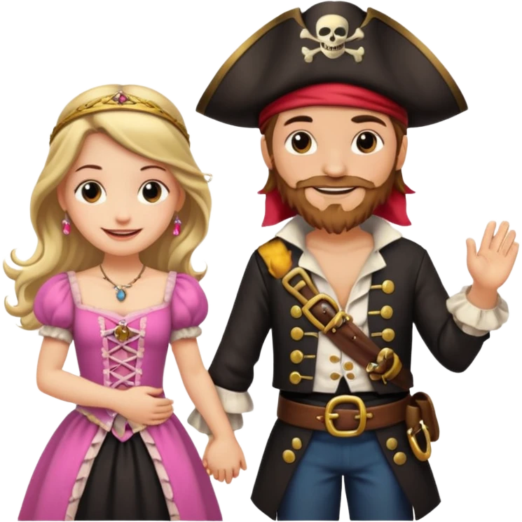 pirate and parپرنسس emoji