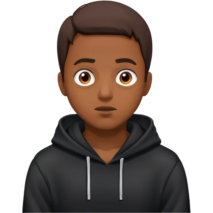 Man in hoodie shrugging his shoulders  emoji