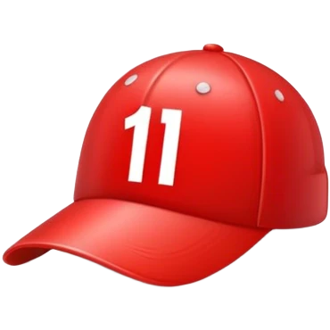 empty red cap with number “1” on it emoji