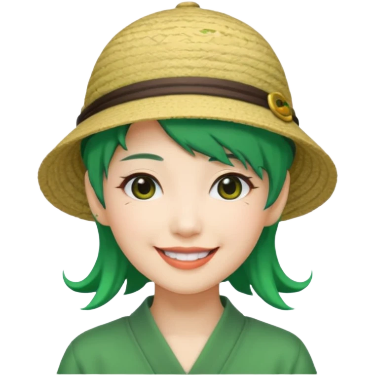 japanese green haired toutist emoji