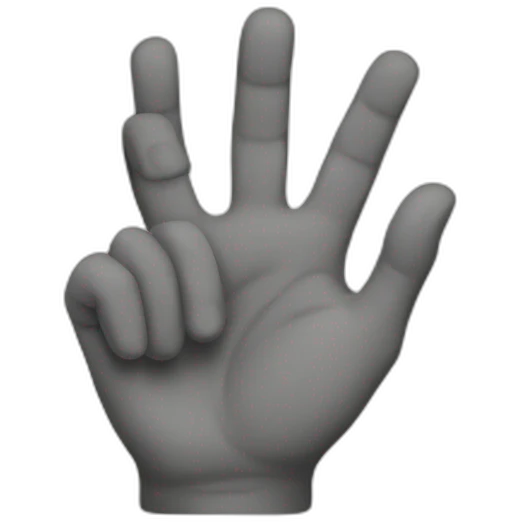 Hand with finger in hand  emoji