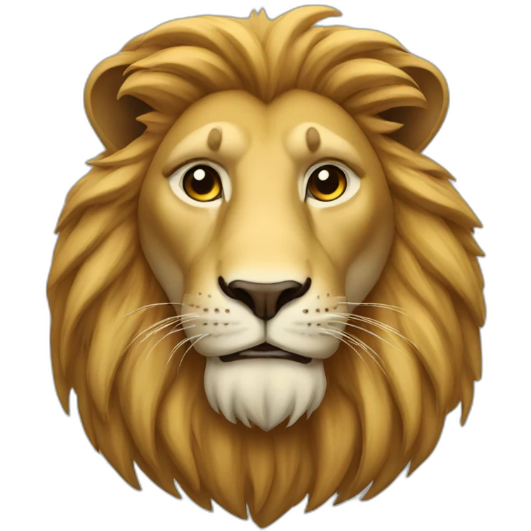 Smart wise lion emoji