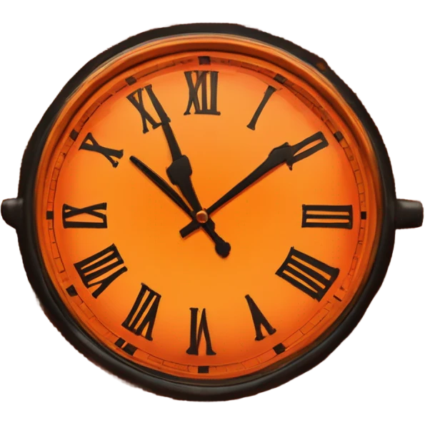 time orange emoji