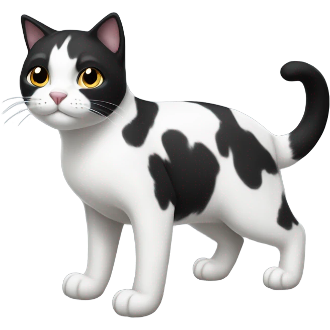 Black and white cat  emoji