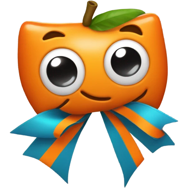Orange bow emoji