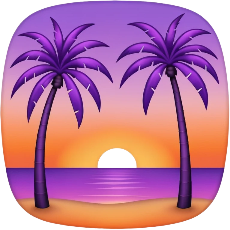 florida plam trees and sunset emoji