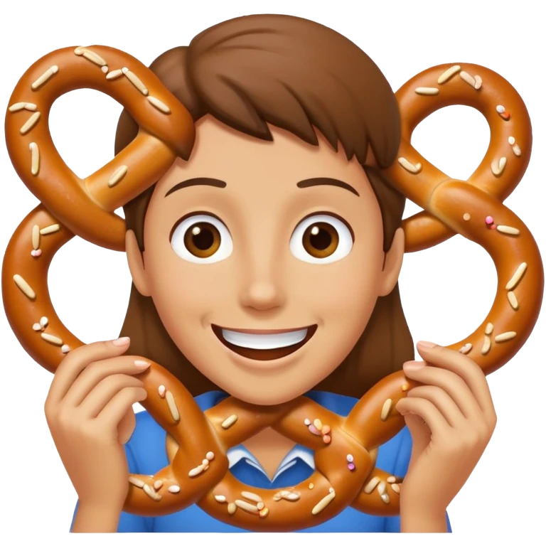 Train with pretzels emoji