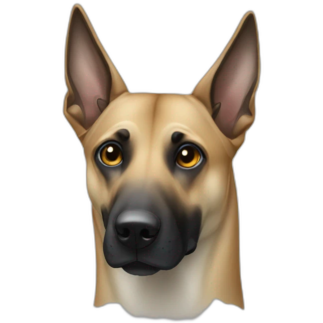 malinois dog disguised as a ghost emoji