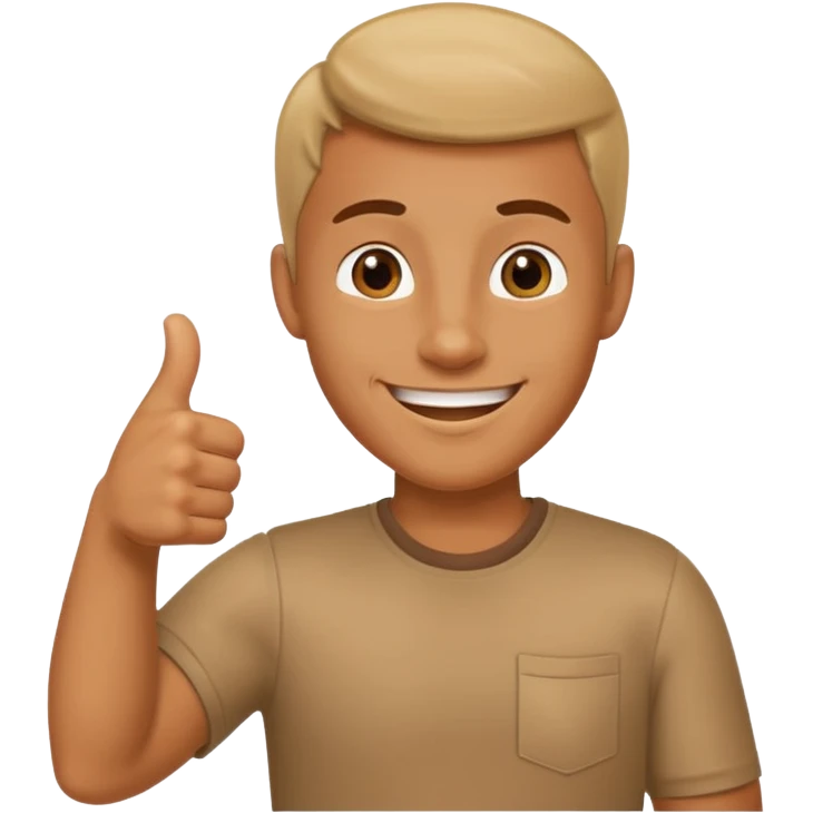 man giving a thumbs-up emoji