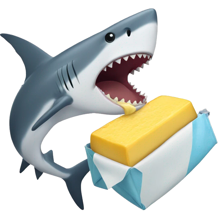 Shark eating butter emoji