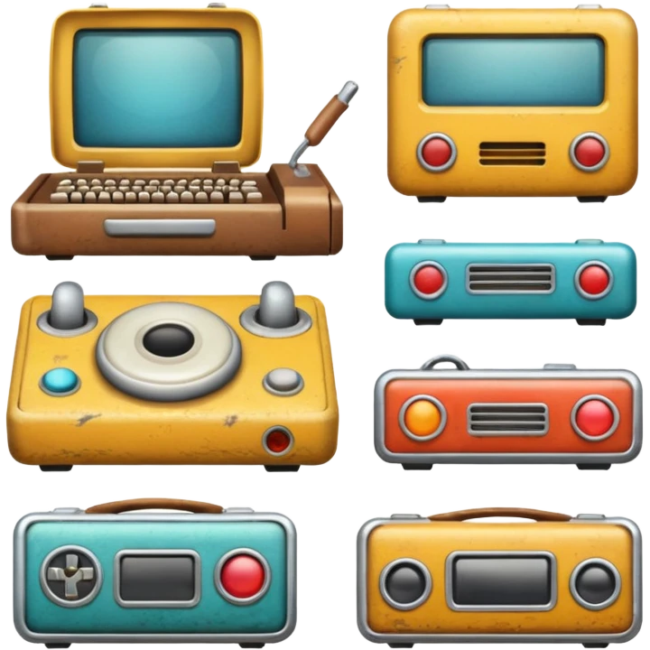 retro items emoji