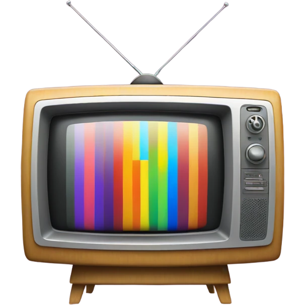 Television with vertical colors bars emoji