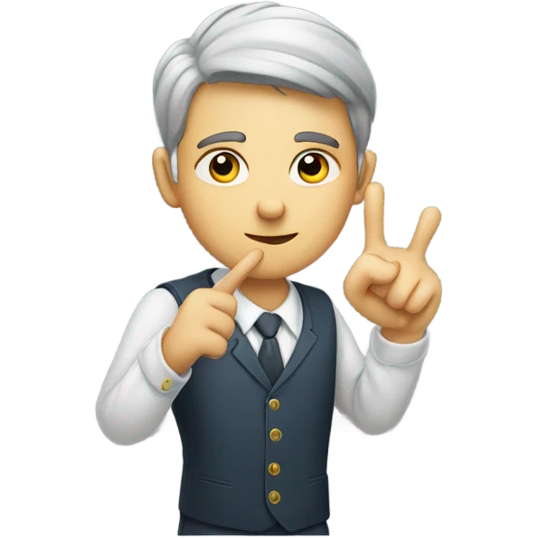 person that is putting a finger on his watch  emoji
