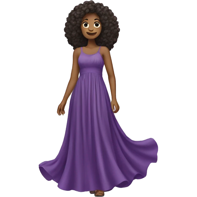 Long and flowy purple dress emoji