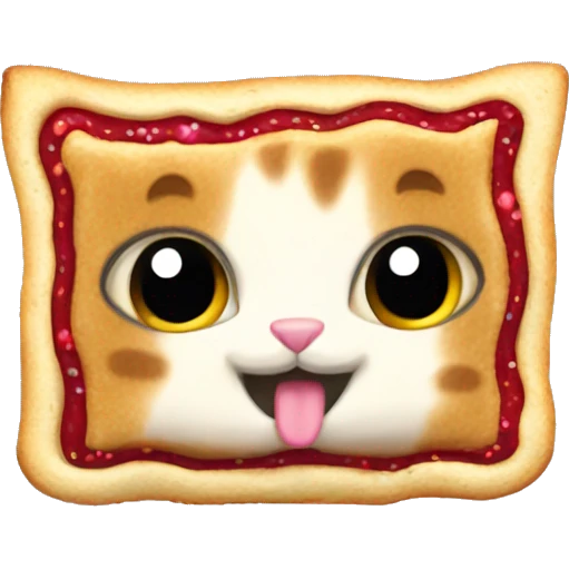 A cat with a poptart body emoji