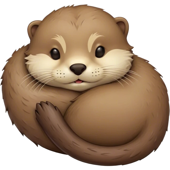 Cute sleeping otter emoji