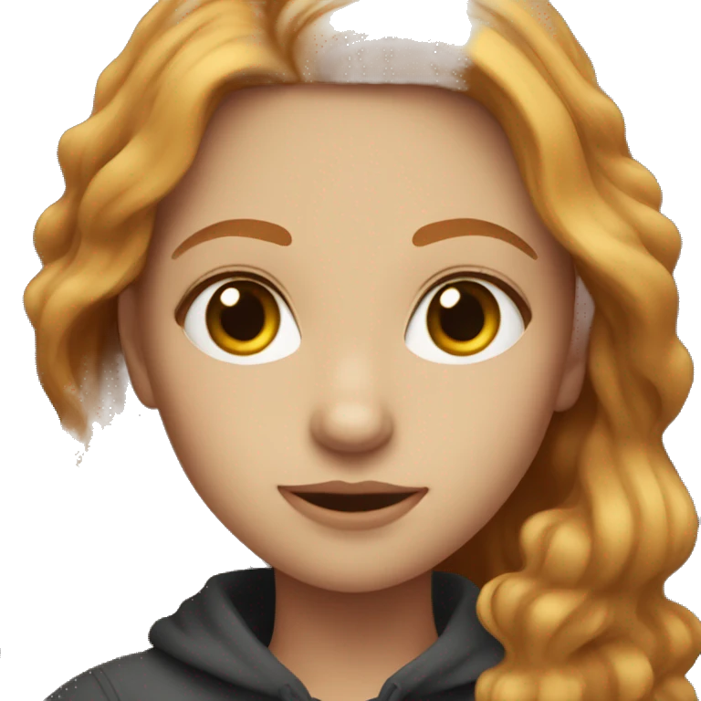 Pretty dark blonde/ginger girl with hazel eyes emoji