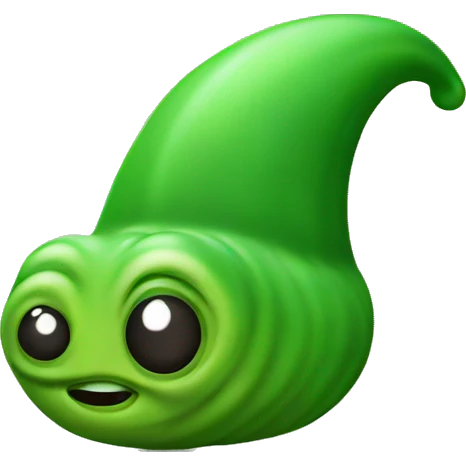 green slug to the left emoji